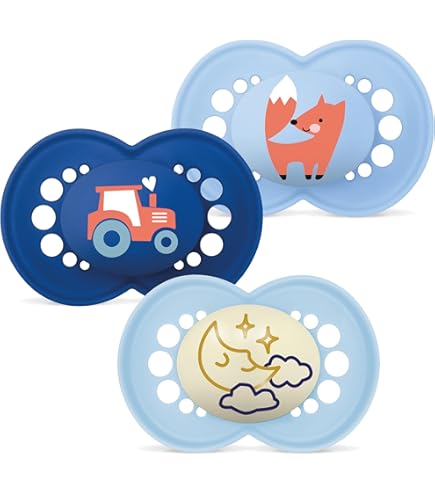 MAM Originele Night fopspeen, oplichtend, set van 2, rubber met