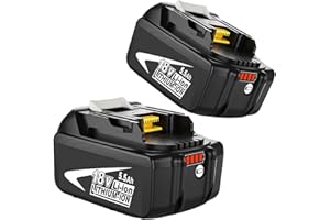 Goodexo 2X BL1860B Remplacement pour Makita Batterie 18V 5.5Ah BL1860 BL1850 BL1850B BL1840 BL1840B BL1830 BL1830B LXT-400 avec Affichage Puissance LED