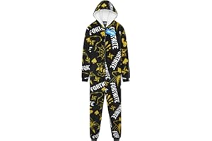 Get Trend Pijama Entero Niño y Adolescente, Pijama Polar Infantil de Una Pieza con Cremallera, Mono Cómodo para Invierno