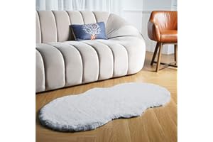 Latepis Tappeto Grigio 60x120 cm Tappeto Salotto Corridoio Morbido Camera Da Letto Moderno Rug Aspetto Pelliccia