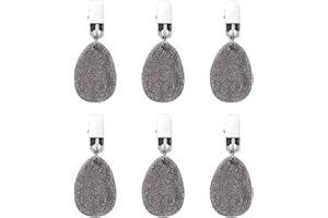 IFUDE 6 Stück Tischdeckenbeschwerer für Draußen, Tischdecke Gewichte zum Hängen Extra Schwer Marmor Clip für Familie Outdoor Party/Camping/Hochzeit/Garten/Picknick