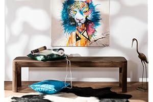 MASSIVMOEBEL24.DE Toronto Bank Sheesham/Palisander - Verschiedene Größen und Farben, Farbe:Dunkelbraun gebeizt, Größe:140x35x45 cm (BxTxH)