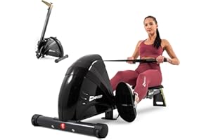 HS HOP-SPORT HOP-Sport® Rameur Pliable Appartement HS-030R Boost, Système Freinage Magnétique, 10 Niveaux de résistance, Rowing Machine pour la Maison, Roue d'inertie 9 kg, Capacité de Charge de 120 kg