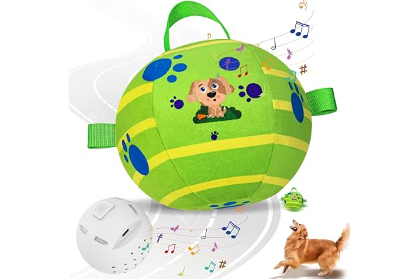 TAUCHGOE Jouets électriques pour Chiens, Jouet pour Chien avec Musique, Diamètre Est de 14 CM, Convient aux Chiens de Taille Moyenne
