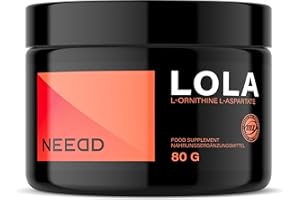 MZ MEET THE ZONE LOLA (L-Ornithine-L-Aspartate) Powder 80g -Mélange de deux acides aminés : Ornithine et acide L-aspartique 1000 mg par portion - 80 portions par paquet - Supplément alimentaire - par MZ