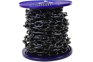 Ali's DIY JBP Chaîne robuste en acier plaqué noir de jais 2 mm – 8 metre Longueur de coupe personnalisée