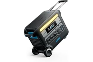 Anker SOLIX F2000 tragbare Powerstation, Powerhouse 767, 2048Wh GaNPrime Solargenerator mit 2300W AC Ausgang, 6× längere Lebensdauer der LiFePO4, 3500W Überspannungsausgang für Camping, Notstrom