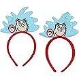 Bioworld Dr. Seuss Cat In The Hat Thing 1 And Thing 2 3D Design Headbands 2 Pack For Women and Girls