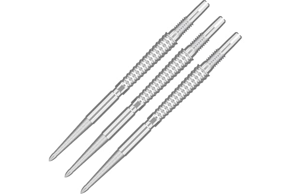 Target Darts Swiss Point Storm dartspetsar, LNC (3-pack spetsar) 26 mm/30 mm/35 mm – guld/silver/svart | ändra dartspetsar, Swiss Stormspetsar, professionella darttillbehör