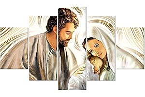 Lupia Vogue Cadre Multi- Panneaux avec Motif nativité, Marron, en Bois Multicolore 66 X 115 X 0,8 cm