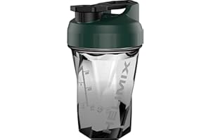 HELIMIX 2.0 Vortex Protein Shaker, 500 ml (20 oz) - Gourde Portable et Étanche pour Boissons Protéinées & Smoothies, Sans Bille, Compatible Lave-Vaisselle