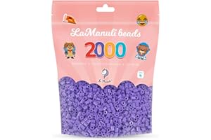 La Manuli Fuse Beads, Approx. 2000 Pieces Midi (5mm) Ironing Beads in a Resealable Bag