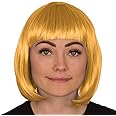 Short Bob Wigs for Women Fancy Dress - 12 Inch Synthetic Short Hair Wigs for Women - Ladies Bob Straight Hair as Anime Cosplay, Halloween Costume Accessories, 70s and 80s Fancy Dress Accessories