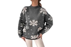 QWUVEDS Pullover Weihnachten Beste Freundin Geschenke Weihnachten Weihnachtspullover Damen Pullover Gestrickte Christmas Weihnachtsmann Rundhalsausschnitt Drucken Lange Sleeve Weihnachten Sweatshirt