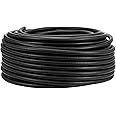 MUKCHAP 50 M Length ID 10 mm x OD 13 mm Corrugated Tube, Flexible Corrugated Conduit Tube, Corrugated Tube Cable Wire Tube Protection Pipe Hose for Car Tubing/Trunking, Black