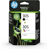 HP 305 2 Pack İkili Siyah/&Uuml;&ccedil; Renkli Orijinal M&uuml;rekkep Kartuş (6ZD17AE)
