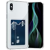 KZY İLETİŞİM Apple iPhone X Kapak Kamera Korumalı Kartlıklı Darbe Emici &Ouml;zellikli Şeffaf Silikon Kılıf