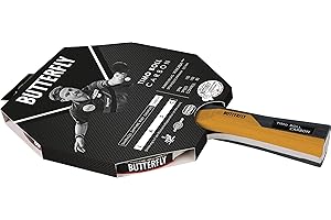 Butterfly Timo Boll Carbon Racchetta da ping pong | Rivestimento Wakaba certificato ITTF per competizione | spugna da 2,0 mm | per giocatori professionisti allenati