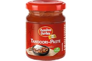 ‎BAMBOO GARDEN Bamboo Garden - Currypaste Tandoori | Mild-würziger Geschmack für Currygerichte und zum Marinieren von Fleisch | 1 x 125 g