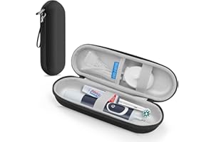 SURFOU Elektryczne etui na szczoteczki do zębów Oral B/Oral-B Pro/Phlips Sonicare, przenośna twarda obudowa, torba podróżna, Travel Essentials, etui podróżne z akcesoriami, czarne, czarny, Classic