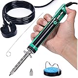 YIHUA 929D-V Electric Vacuum Desoldering Iron Soldering Iron Kit Solder Sucker Desoldering Pump with Shorter Charging Handle 