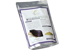 SVATV - Tintura per capelli all'henné CON INDACO E PROTEINE PER CAPELLI con 9 erbe II Mehndi for Hair, Natural Hair Color II 227g, 0,5 lb, 08 oz