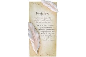 Framan PERGAMINO DE Piedra LABRADA con Textos para Ocasiones Especiales, Original Y ECONÓMICO. Especial Profesora