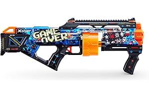 XSHOT X-Shot Skins Last Stand – Game Over – Freccette a Molla con rivista a Tamburo, 16 Freccette e Aspetto Unico