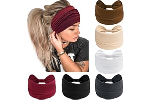 PROPOG Breda pannband för kvinnohår, pannband vuxna kvinnor afrikanskt hårband elastiska bandanas boho hårtillbehör för kvinn