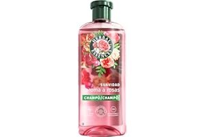 Herbal Essences Suavidad Champú Rosas, 350 ml, Hidrata, De Origen Natural*, Sin Siliconas, Vegano, No Testado En Animales *Ingredientes De La Fórmula