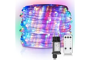 Yakimz Tubo luminoso a LED, 20 m, 200 LED, impermeabile, con telecomando e timer, per esterni, balcone, terrazza, matrimonio, feste, tubi luminosi colorati