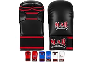 MAR INTERNATIONAL MAR | Karate Mitts with Flexible Wrists, Karate Gloves for Martial Arts Fighting, Sparring & Training Gloves, MMA Gloves, Foam Padding Semi-Contact Gloves, Mixed Martial Arts Gloves (Small to X-Large)