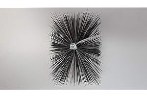 KOVOBLESK Ofenrohrbürste Schornsteinbürste Drahtbürste Kaminbürste Schornsteinbürste Heizkesselbürste Kaminofenbürste Kaminbesen Rohrbürste eckig aus formstabilem Stahldraht Kaminkehrerqualität (40x100mm)