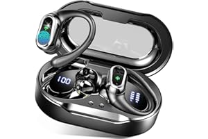 ROLOSAR Wireless Earbuds, Bluetooth 5.4 Headphones Sport with 4 ENC Noise Cancelling Mic, 50H Wireless Headphones with Earhooks HiFi Stereo Deep Bass, IP7 Waterproof Bluetooth Earphones for Sport/Gym/Running