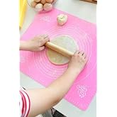 Mithra Life Silikon Hamur A&ccedil;ma Yoğurma Matı 50x40 cm Yapışmaz &Ouml;l&ccedil;ekli MIT1133