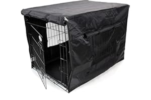 Easipet Dog Cage Cover, Waterproof 600D Polyester with PU Coating, Available in 5 Sizes, Black