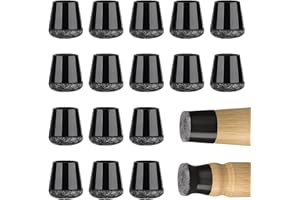 NUMLOT Gommini per Sedie in Silicone,16 Pezzi Tappi Piedini Silicone con Feltro Ispessito,Tappi per Sedie in Silicone Nero Piccolo,Elastiche Protezione per Gambe Delle Sedie per Antigraffio(15-21mm)