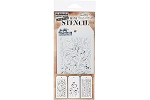 Stampers Anonymous Mini Tim Holtz a Strati Stencil Set # 10