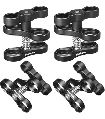 Sea Frogs Kugelgelenk Klemme 2 Stück - Unterwasserarm Halterung Für Tauchlampe & Kamera