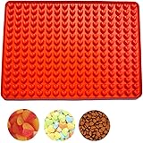 Newk 255 stampi per dolcetti per animali domestici, mini stampo gommoso a forma di cuore per gocce di cioccolato, dolcetti pe