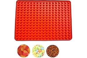 Newk 255 stampi per dolcetti per animali domestici, mini stampo gommoso a forma di cuore per gocce di cioccolato, dolcetti per cani, stampo per caramelle