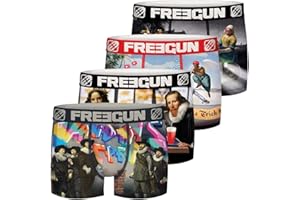 FREEGUN Calzoncillo Ropa Interior Chico Microfibra Emotik (Paquete de 4)