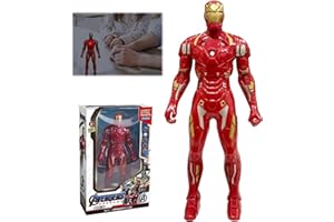 Puduoy Iron Man Anime Figuren, Kinder Spielzeug, 17 cm Action Figur Figuren Kopf und Arme Drehbar Figuren Tortendeko Figur Charaktere Statue Collectibles Helden Serie Geschenke Für ab 3 Jahren