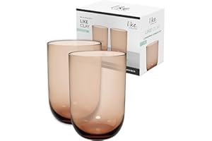like. by Villeroy & Boch – Like Clay Verre À Long Drink Ensemble De 2 Pièces, Verre Coloré Marron, Contenance 385 Ml