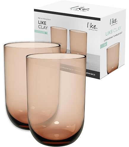 Ritzenhoff & Breker Favo - Lot De 6 Verres à Long Drink Vert - Design Élégant Et Conique 350 Ml