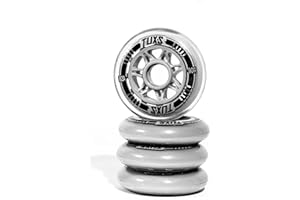 Tuxs Roulettes de rechange 82A pour rollers en ligne pour patinage en ligne et loisirs en intérieur et extérieur (90 x 24 mm)