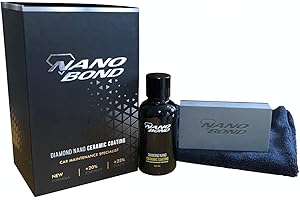 Nano Bond Ceramic Coating 9H PRO, Car, Plastic, Glass, and Wheel Exterior Care Product kit, Hydrophobic, Long Lasting Professional Care, High Gloss Paint Shine, Automotive Polishing with Sio2, 30ML