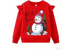 TCWWBB Boys Girls Christmas Jumper Sweatshirt Xmas Jumpers Kids Unisex Santa Claus Moster Truck Reindeer Tops Children Long Sleeve Cotton Clothing Outfits Casual Crewneck Winter Clothes Age 1-11 Years