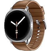 Teknoft Samsung Galaxy Watch 8 (40mm/44mm) ve Watch 8 Classic (46mm) ile Uyumlu Metal Bağlantılı, Konforlu ve Yumuşak Deri G&ouml;