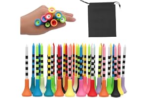 VQBKHO 50 stycken golf-tees färgglada, golftillbehör för hobbygolfare, proffsgolfare, ungdomar, golf-tees, lång plast, blanda